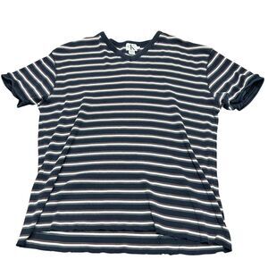 Womens Vitnage Calvin Klein Womens Striped V-neck Shirt Size Large